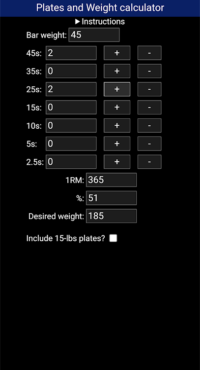 Plates and Weight calculator - 1.0 - (Android)