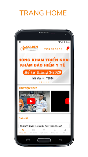 Android application Phòng Khám Golden Healthcare screenshort