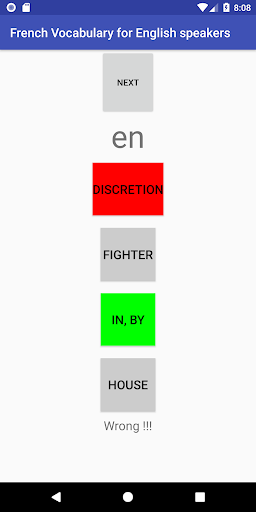 French Vocabulary for English