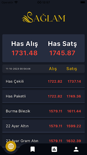 Android application Sağlam Altın screenshort