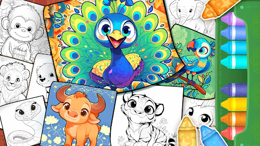 Animal coloring book kids game screenshot 7