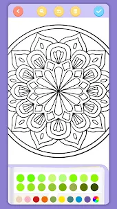 Mandala Coloring: หน้าระบายสี