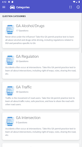 Georgia DMV Test Screen 3