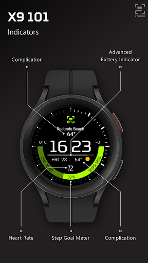 X9 101: Digital Watch Face Screen 3