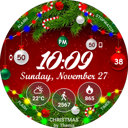 Christmas Lights Watch Face Logo