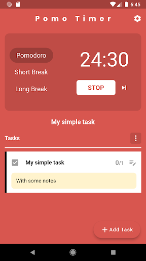 Pomodoro Timer Screen 3