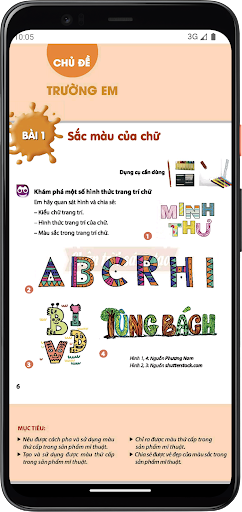 Android application Mĩ thuật Lớp3 - Bản1 screenshort