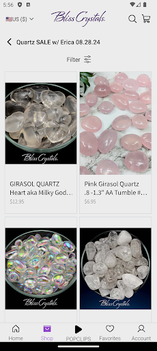 Screenshot of Bliss Crystals