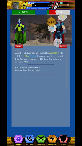 Android application Heroes Rising screenshort