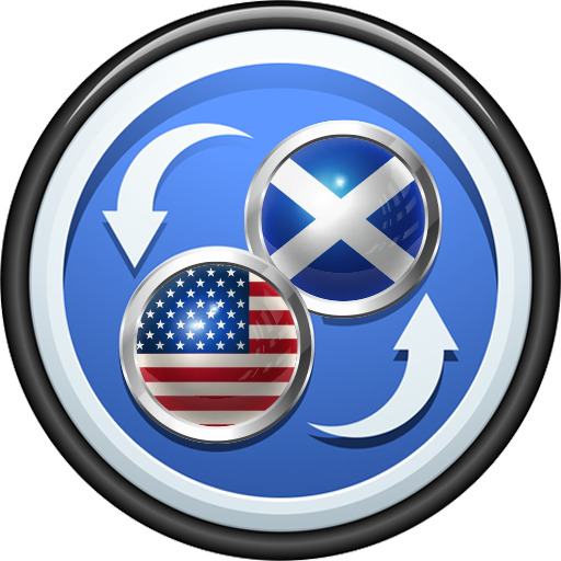 English to Scottish Gaelic Tra logo
