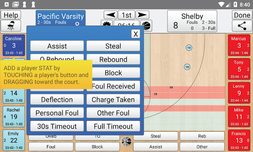 Basketball Stat Tracker Live Screen 3