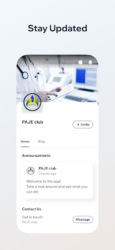 PAJE club Screen 3