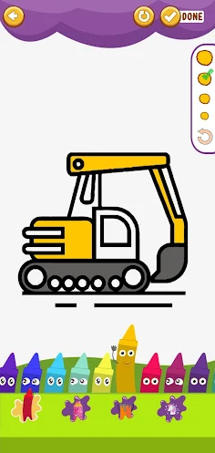 Coloring Excavator Glitter - Screenshot 2