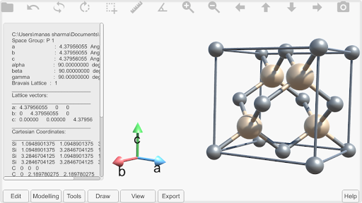 Android application CrysX-3D Viewer (.XYZ & .CIF) screenshort