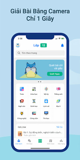 Android application Giải Bài Tập Bằng Camera screenshort