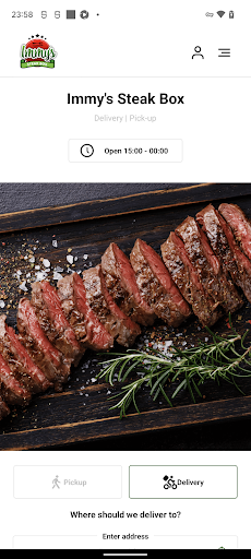 Android application Immy's Steak Box screenshort