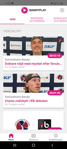 Android application Bandyplay screenshort