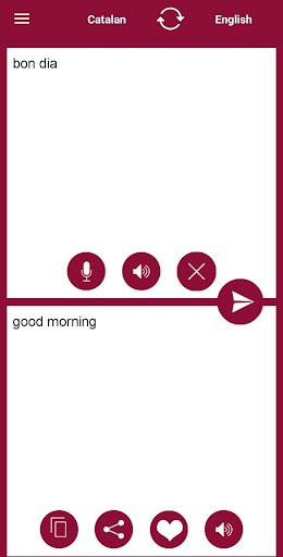 Catalan - English Translator Screen 2