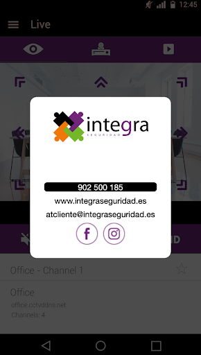 Android application Integra Seguridad screenshort