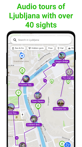 Android application Ljubljana SmartGuide screenshort