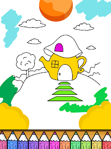 Glitter House Colouring Book
