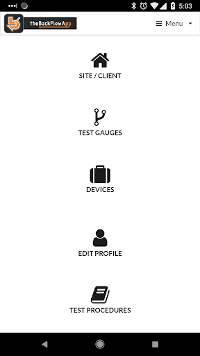 Android application thebackflowapp.com screenshort