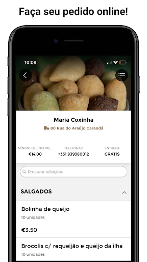 Android application Maria Coxinha screenshort