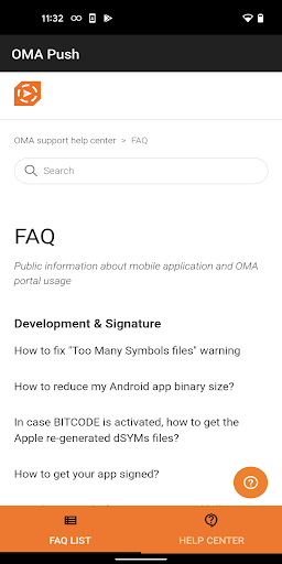 Test OMA publish app bundle Screen 3