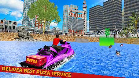 Pizza Delivery Jet Ski Fun