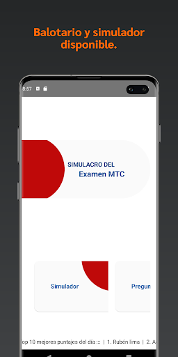 Android application Simulacro de Examen Peru 2024 screenshort