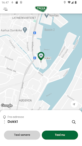 Android application Horsens Taxa screenshort