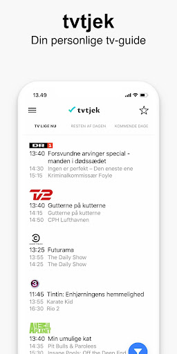 Android application Tvtjek - Dansk TV-Guide screenshort