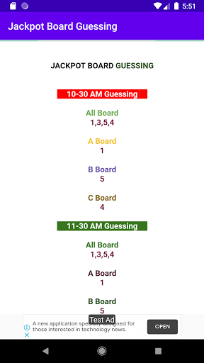 Jackpot Board Guessing Screen 2