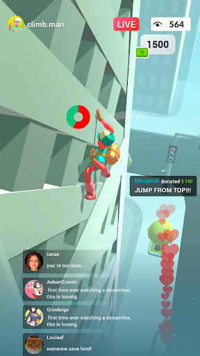 Android application Climb the Building LiveStream! screenshort