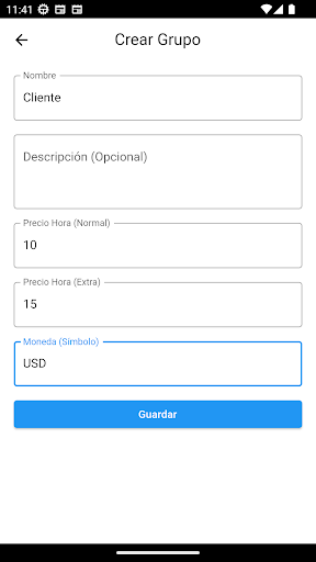 Android application HourWork - Horas de Trabajo screenshort