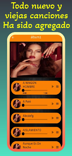Android application ROSALÍA Canciones 2023 screenshort