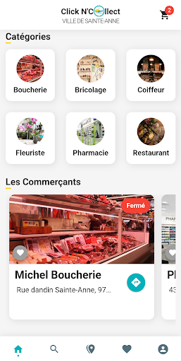 Android application Sainte-Anne Click'N'Collect screenshort