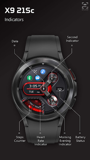 X9 21Sc: Digital Watch Face Screen 2