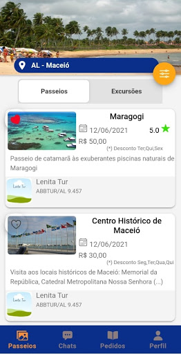 Android application PasseioJá screenshort