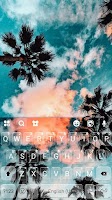screenshot of Tropical Sky Keyboard Background