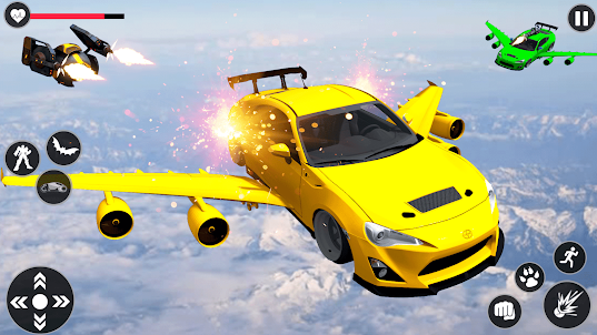Sky Battle Flying Car Robot 3D