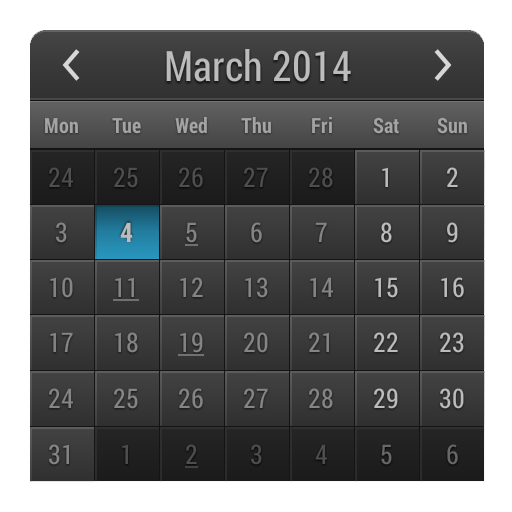 Month Calendar Widget  Icon