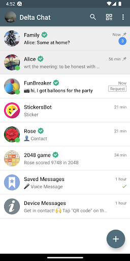 Android application Delta Chat screenshort