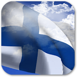 3D Finland Flag icon