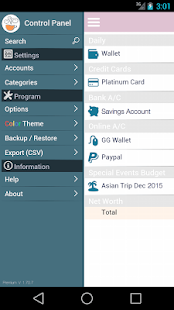 Snímek obrazovky EvoWallet MoneyTracker Premium