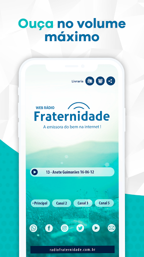 Android application Web Radio Fraternidade screenshort