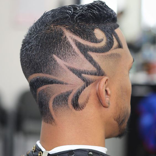 Fade Black Man Haircut logo
