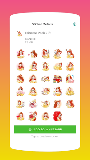 Princess Stickers for WhatsApp Screen 3