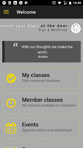 Android application leave your Egos at the door screenshort
