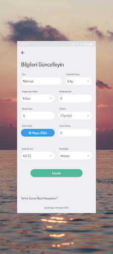 Android application Şafak Sayar - Asker Gün Sayacı screenshort